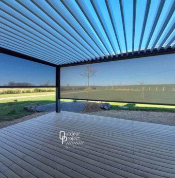 réalisation pergola bioclimatique brissac