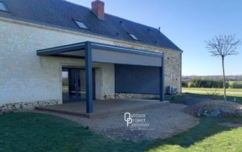 réalisation pergola bioclimatique brissac