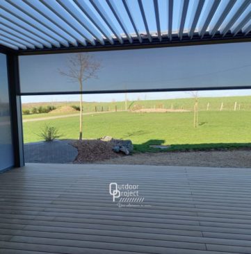 réalisation pergola bioclimatique brissac