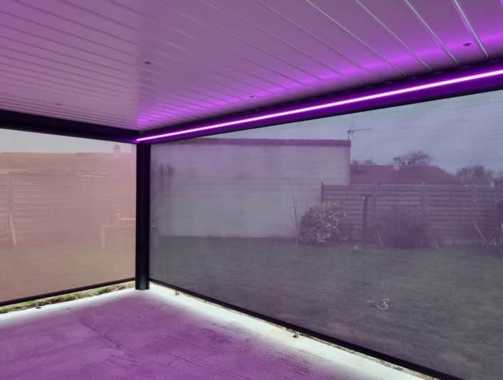 eclairage pergola ruban led rgb