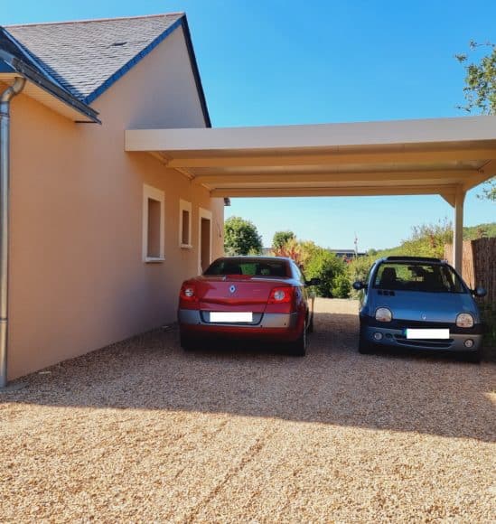 carport aluminium pour deux voitures