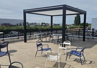 pergola pour entreprise Biscotte Pasquier