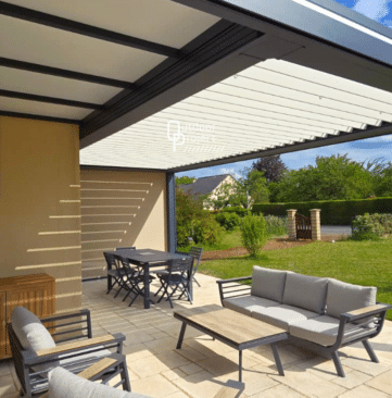 pergola bioclimatique sur mesure ambillou chateau outdoor project 49