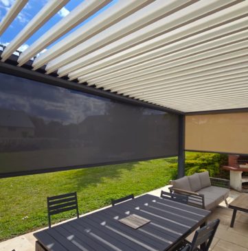 pergola bioclimatique sur mesure ambillou chateau outdoor project 49