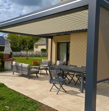 pergola bioclimatique sur mesure ambillou chateau outdoor project 49