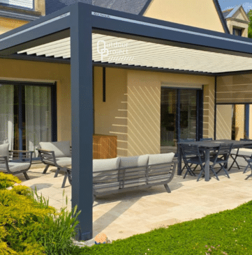 pergola bioclimatique sur mesure ambillou chateau outdoor project 49
