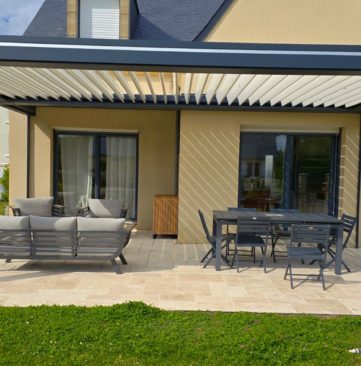 pergola bioclimatique sur mesure ambillou chateau outdoor project 49