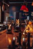 Cheminée de table noire